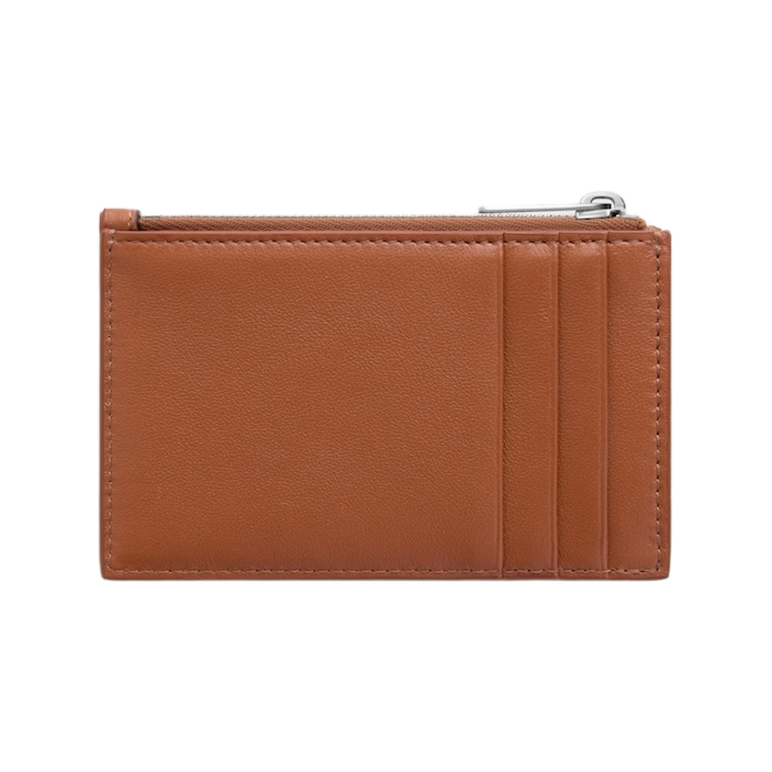 셀린느 지퍼 카드 홀더 스무스 램스킨 탄 블랙(Celine Zipped Card Holder In Smooth Lambskin Tan Black) - 3