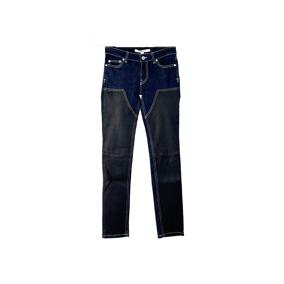 지방시 여성 레더 슬림핏 데님 진 청바지 팬츠(Givenchy Women Leather Slim-Fit Denim Jeans)