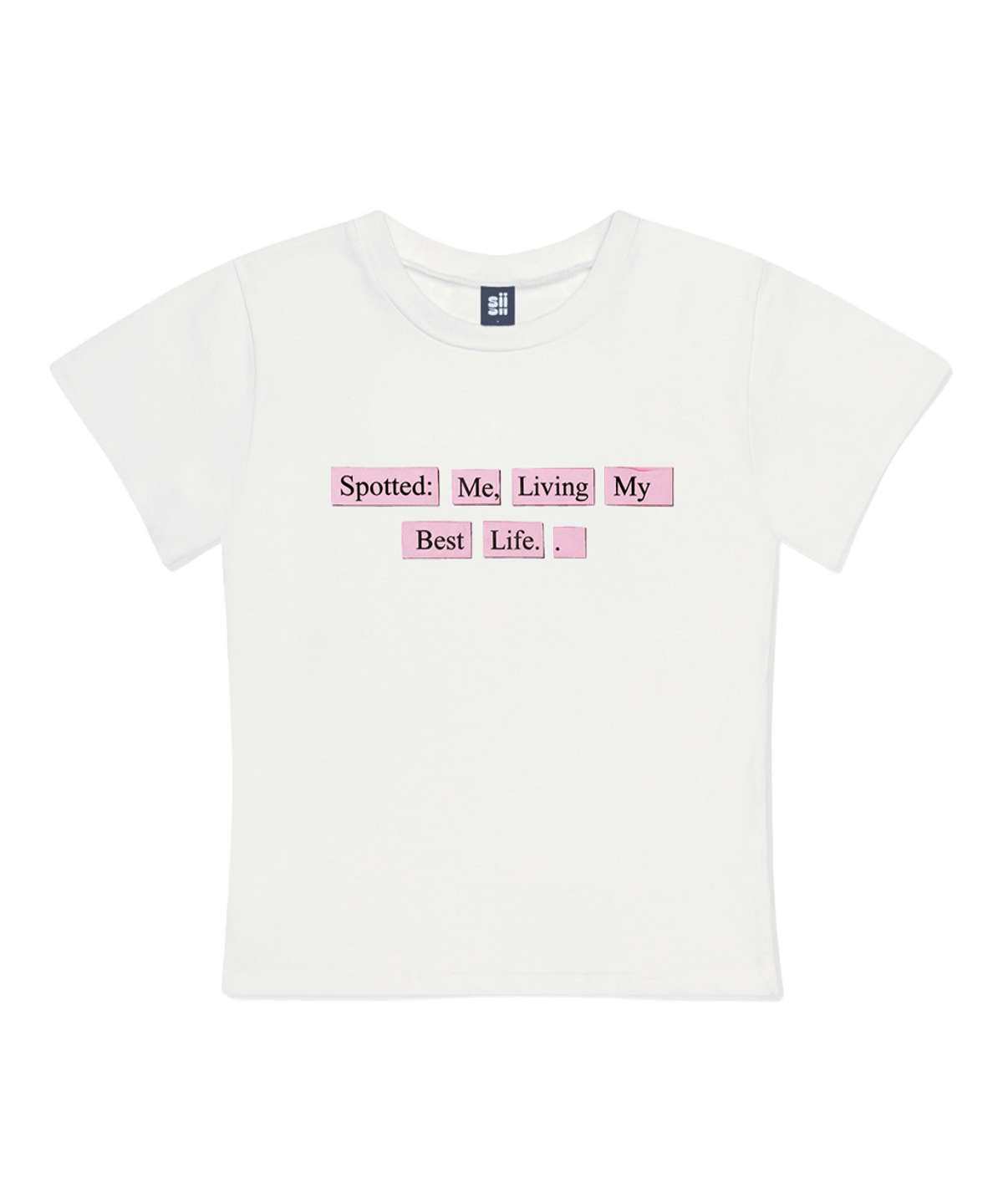 P261STS015IV pagesiisii Best Life Print Slim Fit T-Shirt Ivory