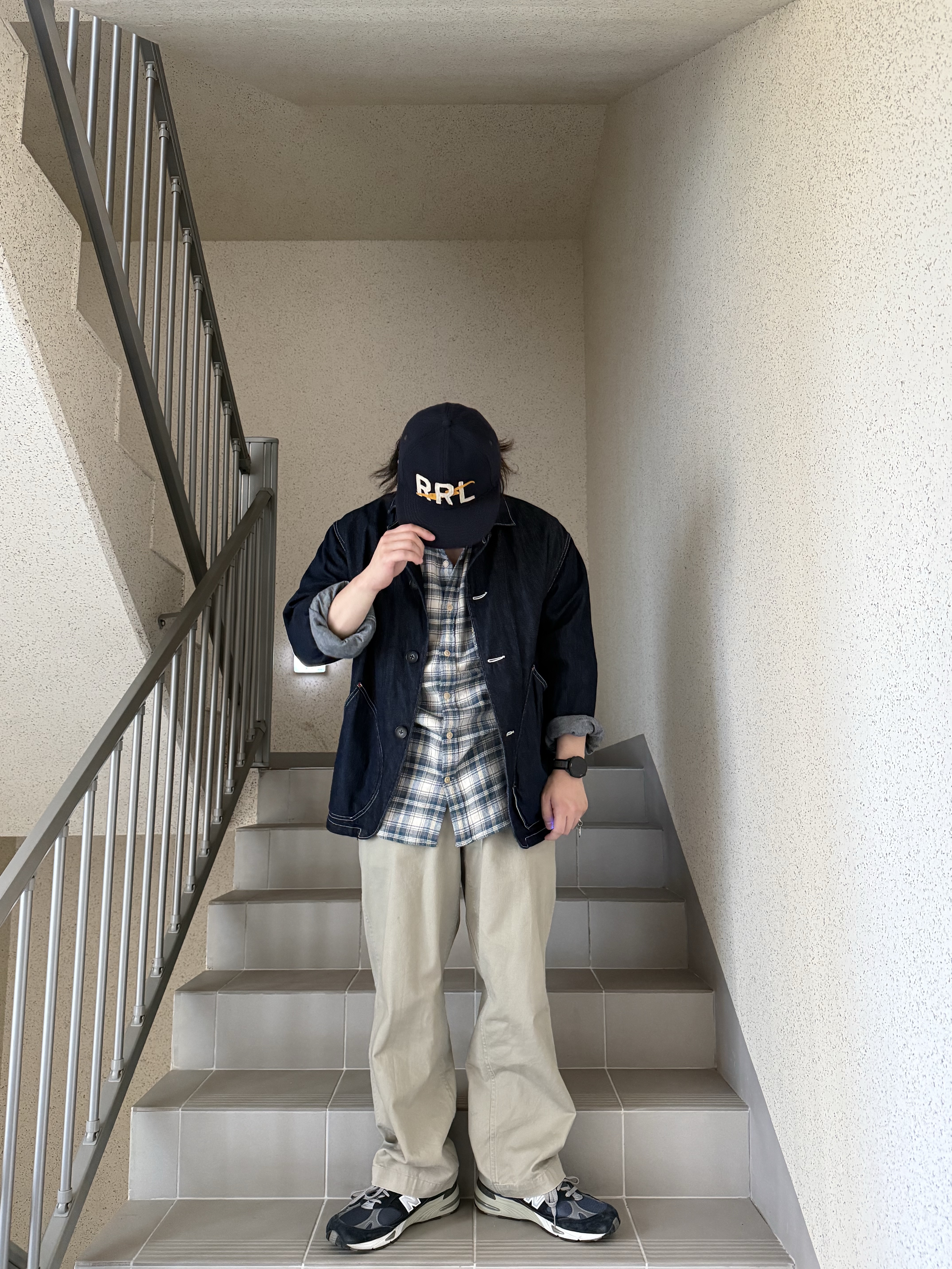 New Balance 991 Made in UK Navy 착용 스타일 - 4