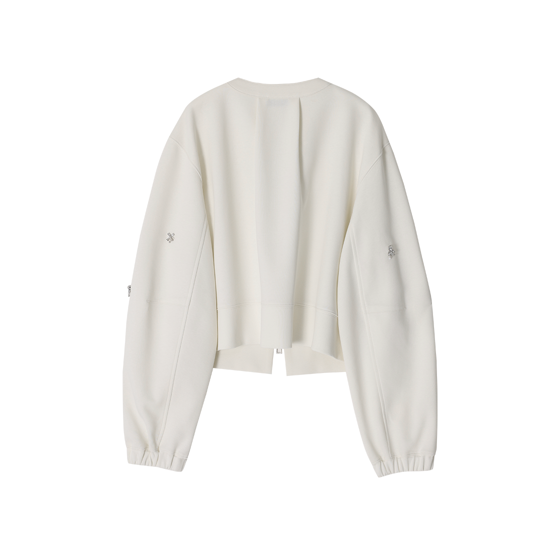 (W) 송지오 에투알 아플리케 집업 점퍼 아이보리((W) SONGZIO Etoile Applique Zip Up Jumper Ivory) - 2