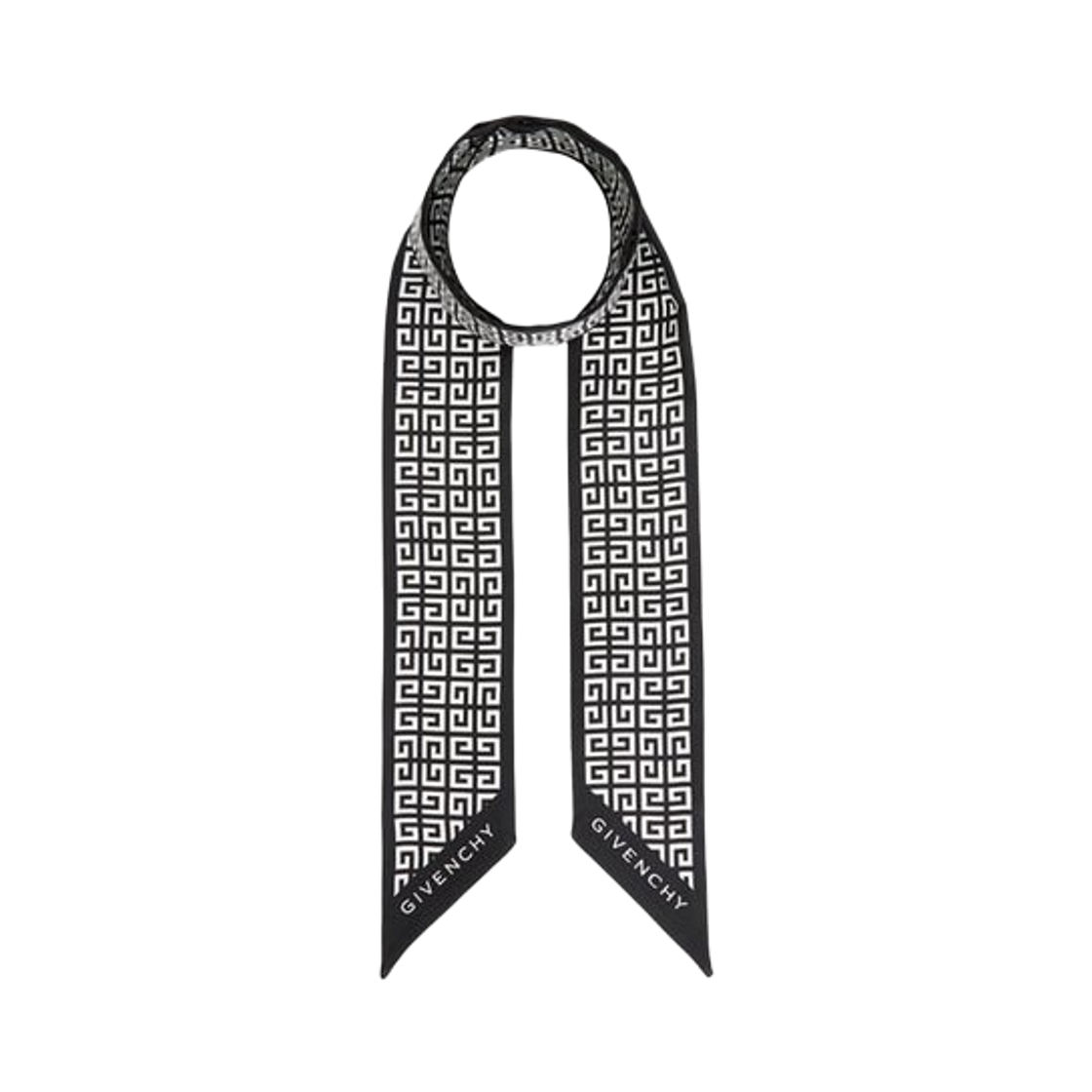 (W) 지방시 실크 스카프 블랙((W) Givenchy Silk Scarf Black)