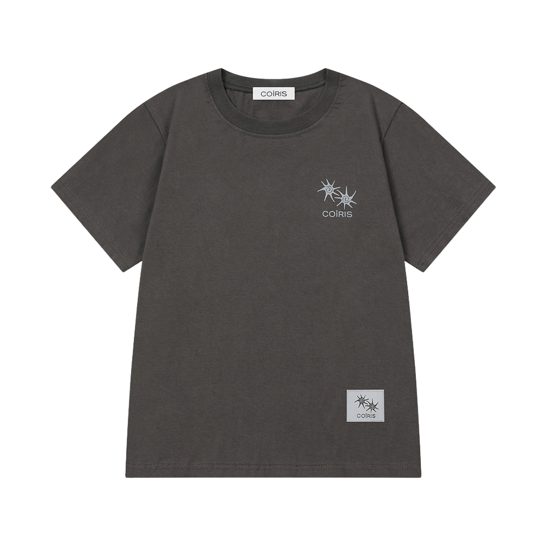 코이리스 로넥 백 레터링 반팔 티 차콜(Coiris Ronek Back Lettering Half T Charcoal) - 2