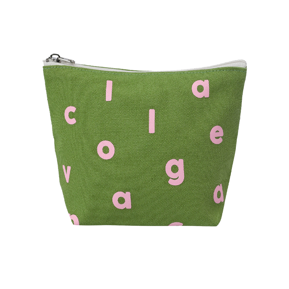 꼴라주바캉스 로고 알파벳 컬러 파우치 그린(COLLAGEVACANCE Logo Alphabet Color Pouch Green)