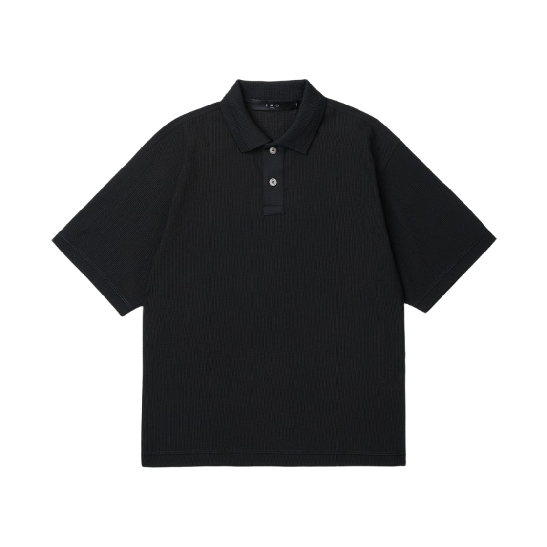 이로 온드라 시어서커 카라 반팔 티셔츠 블랙(Iro Ondra Seersucker Collar Short-Sleeve T-Shirt Black) - 2
