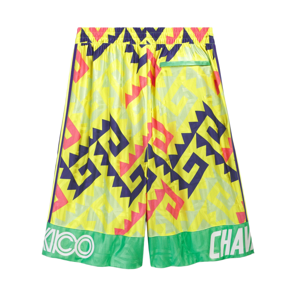 아디다스 x 윌리 차바리아 AOP 롱 쇼츠 솔라 레몬 퓨어 퍼플 - KR 사이즈(Adidas x Willy Chavarria AOP Long Short Solar Lemon Pure Purple - KR Sizing) - 2