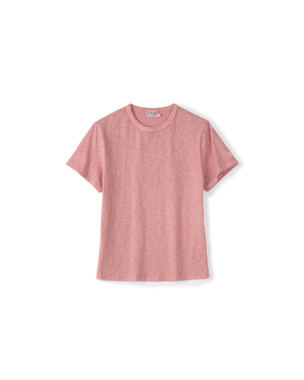 [예약 배송] (W) 선데이세레머니 내추럴 다이드 베이직 슬럽 티 - 애쉬 핑크([예약 배송] (W) SUNDAY CEREMONY Natural Dyed Basic Slub Tee - Ash Pink) - 3