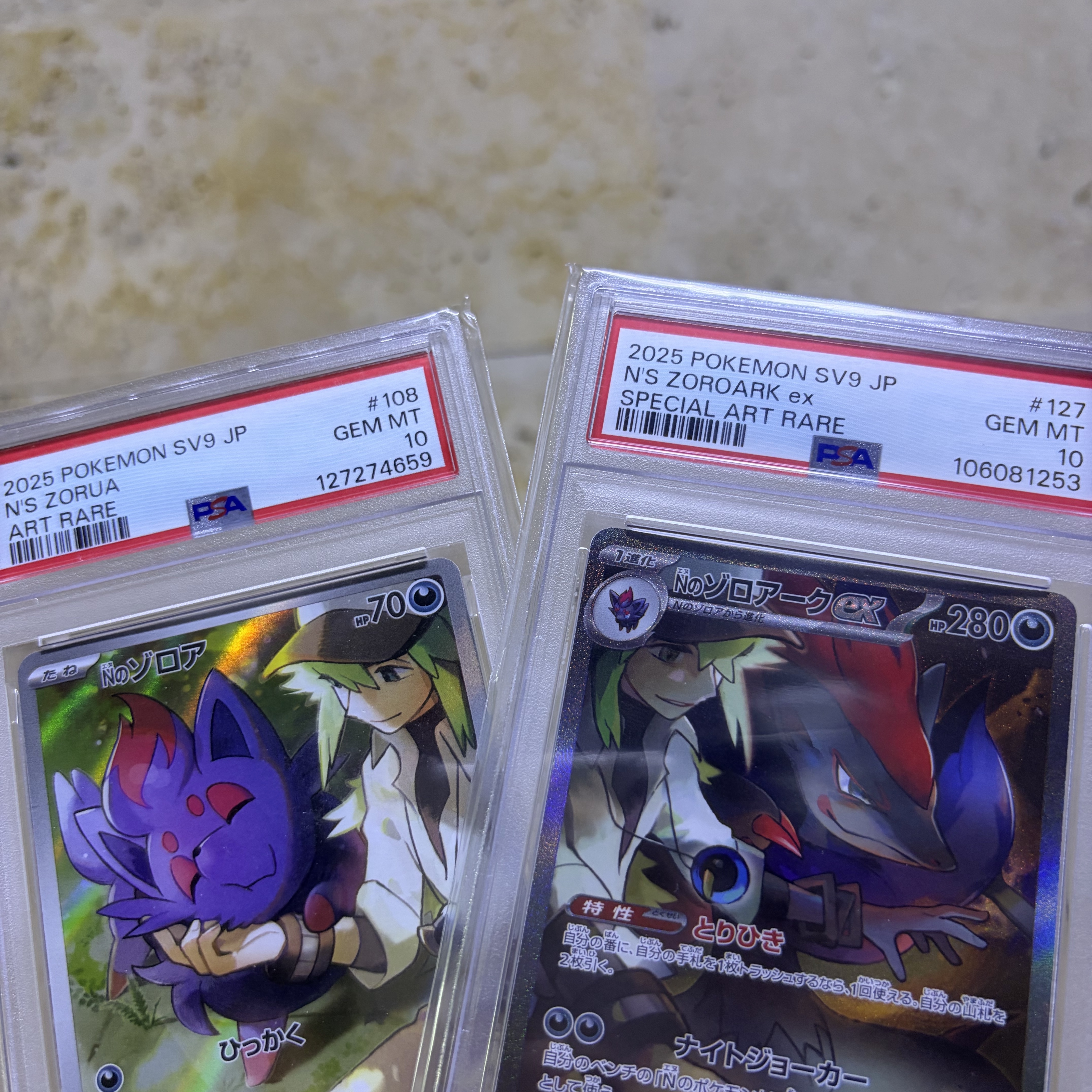 Pokemon TCG N's Zoroark ex SAR Battle Partners (Japanese Ver.), Pokemon TCG N's Zorua AR Battle Partners (Japanese Ver.) 착용 스타일
