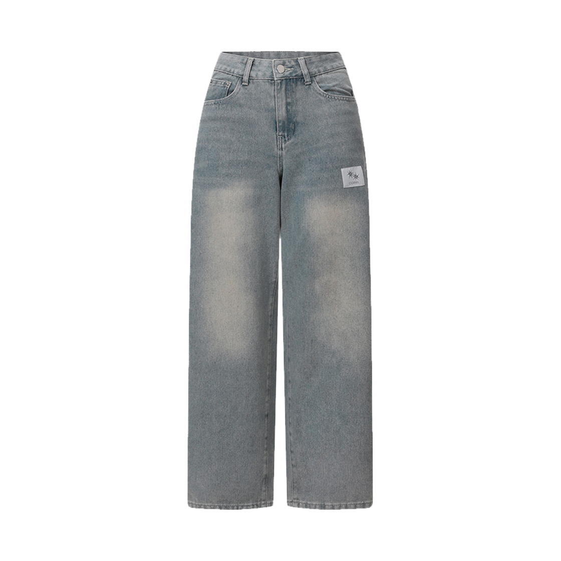 C-P000000R Coiris Sano Vintage Cat Washing Wide Denim Pants Gray denim
