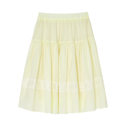 Bloom lace skirt -Yellow