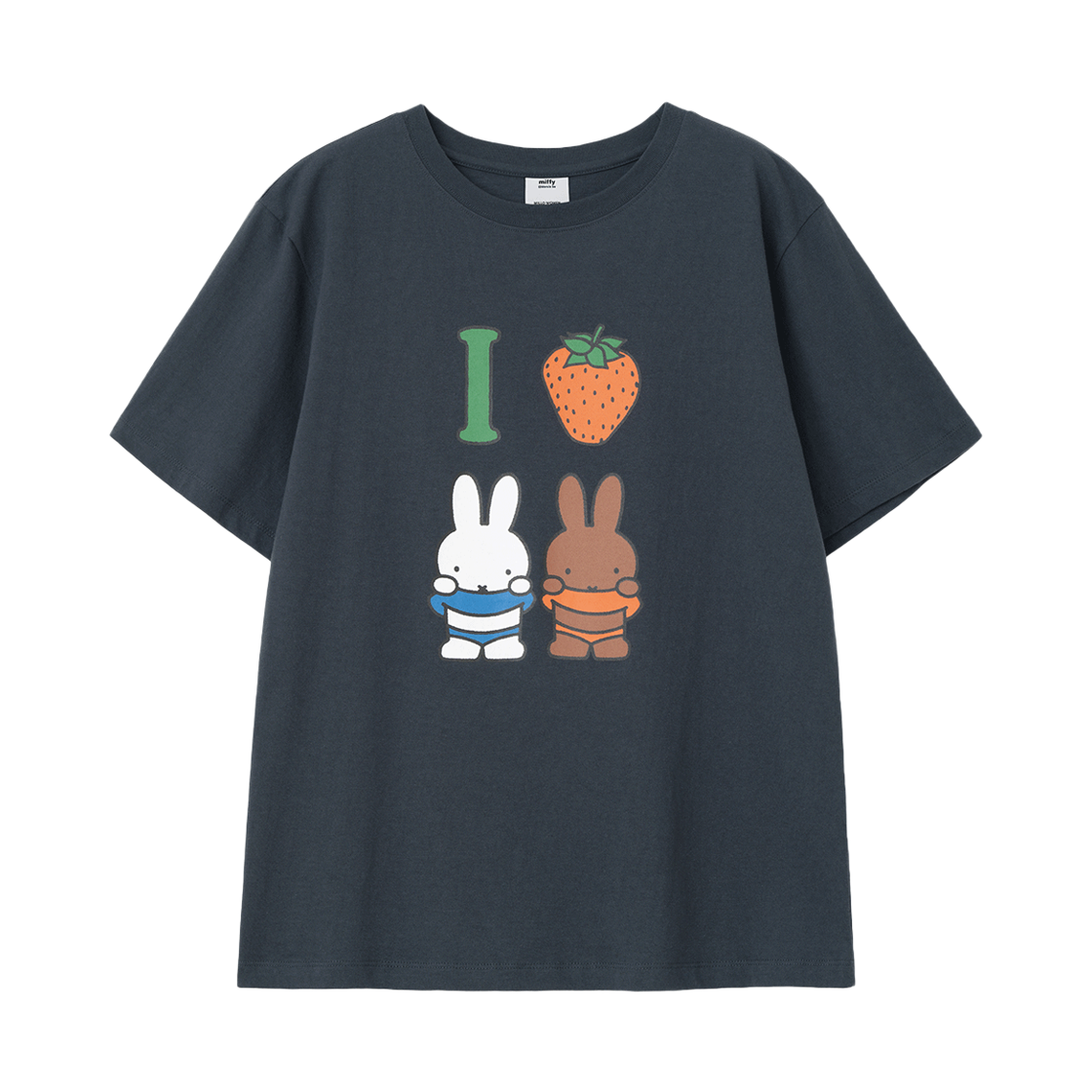 밀로 우먼 x 미피 아이 러브 미피 티셔츠 네이비(MILLO WOMEN x miffy I Love Miffy T-Shirt Navy)