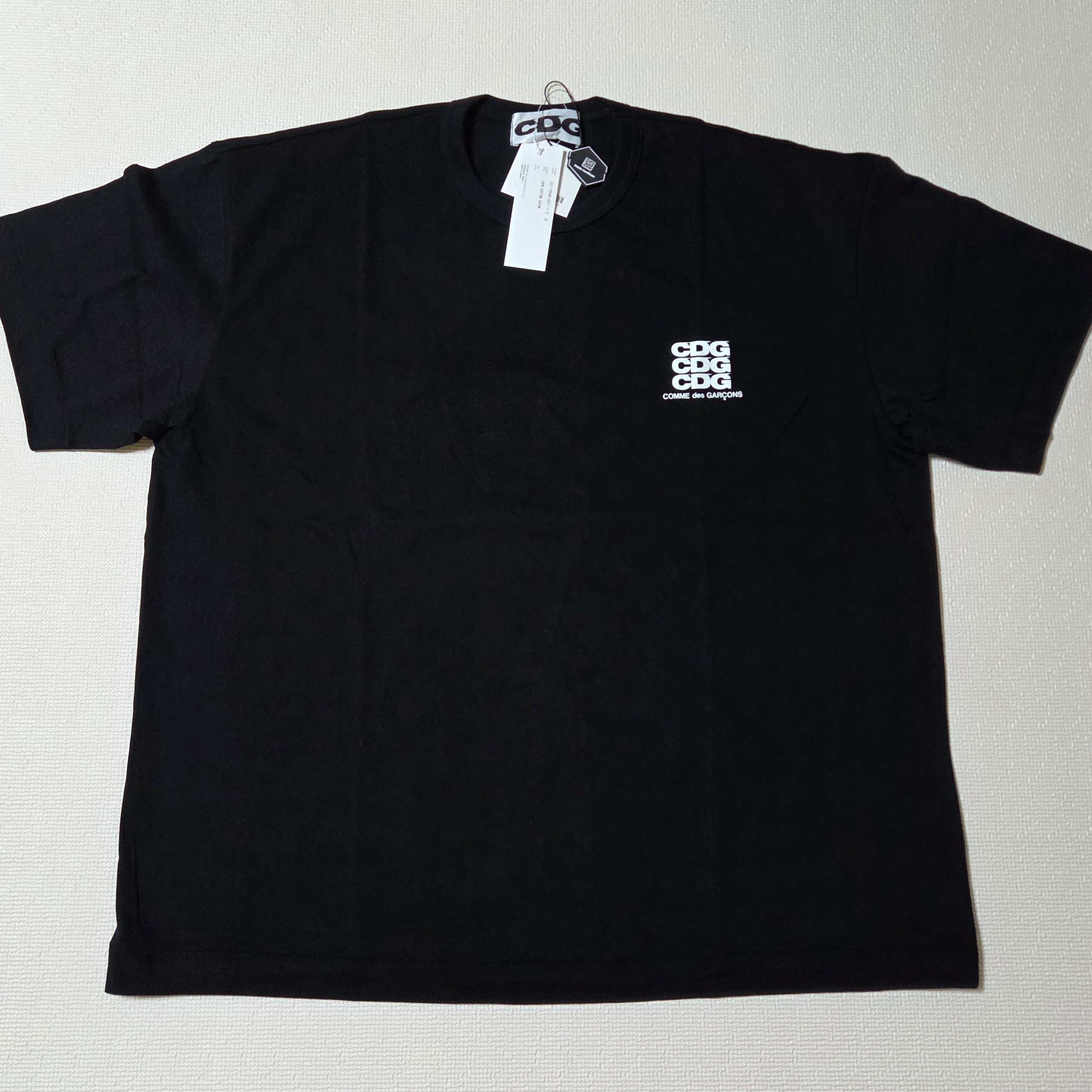 CDG Oversized T-Shirt1 Black 착용 스타일 - 1