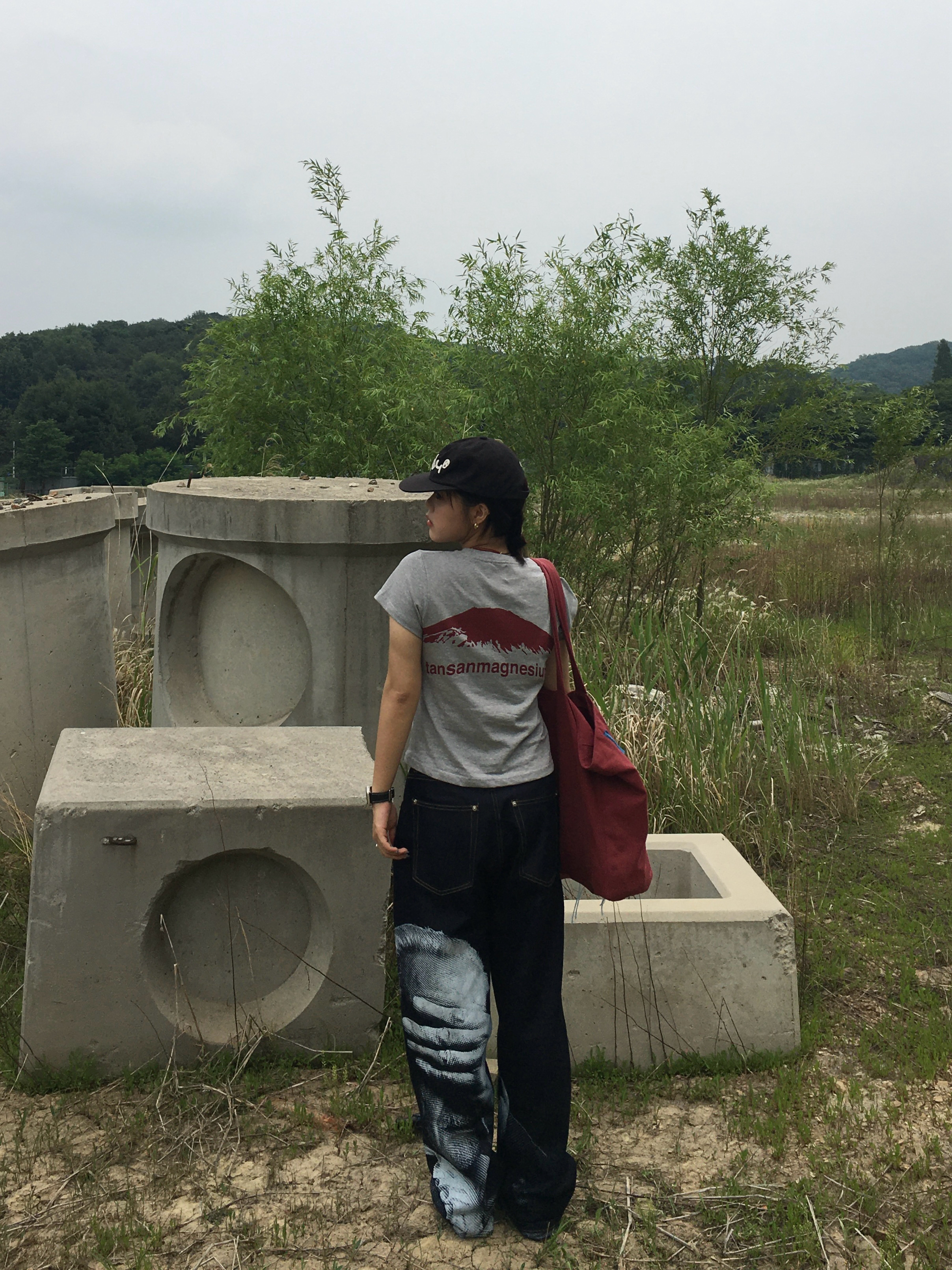 Romantic Move Bowler Sneakers Washing Black 착용 스타일 - 9