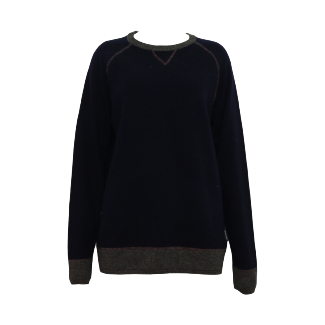 ITLI6GCNCTFI Moncler Navy Round Neck Unisex Knit Sweater