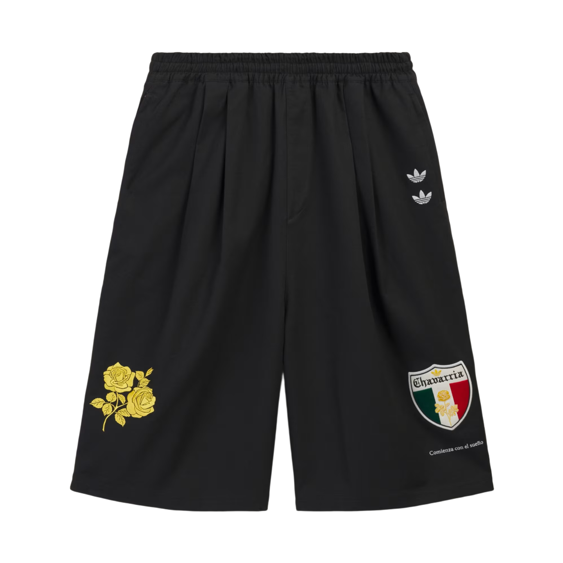 KV1975 Adidas x Willy Chavarria Long Twill Shorts Black - KR Sizing
