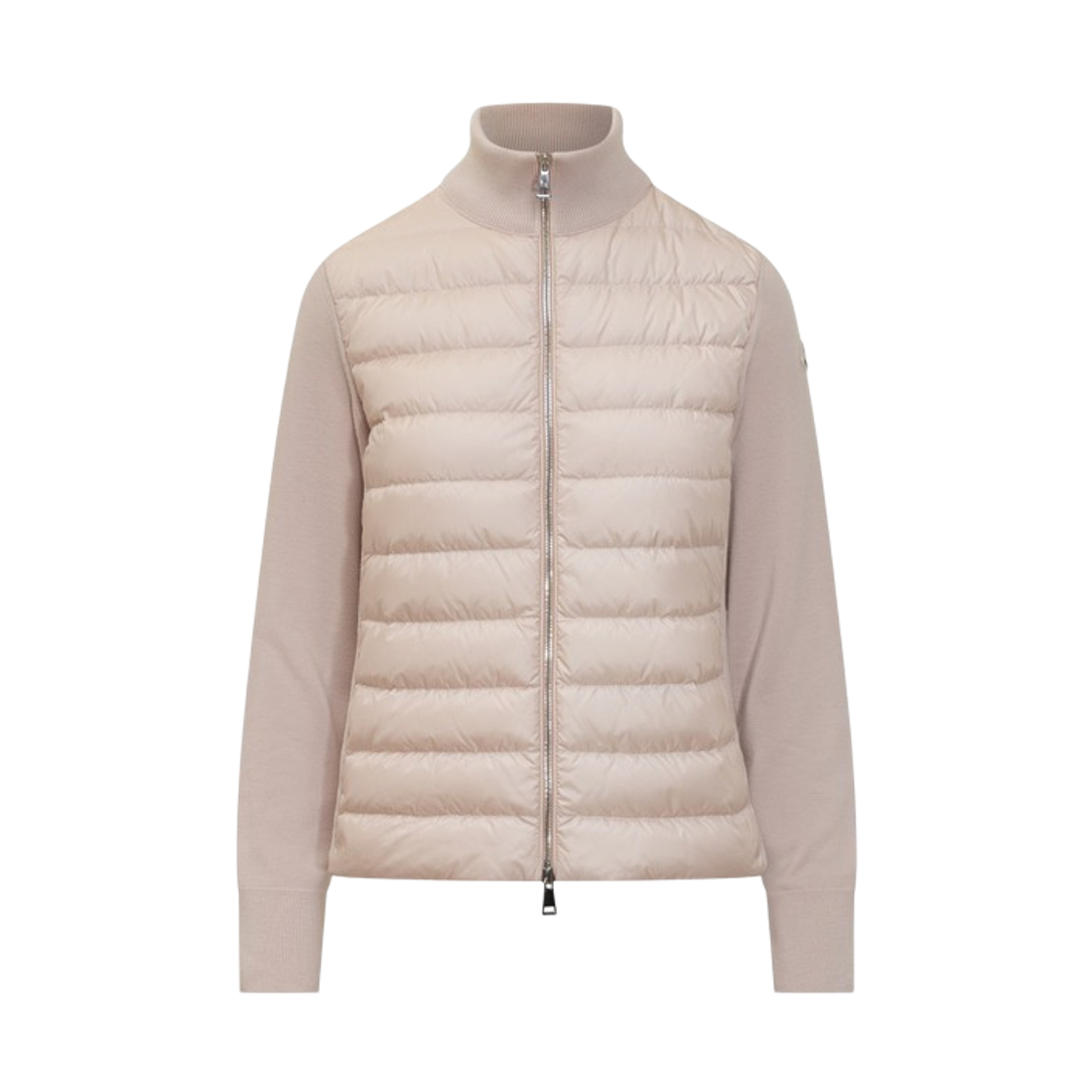 K1-093-9B00025-M1131-529 (W) Moncler Padded Wool Zip-Up Cardigan Light Pink - 25SS