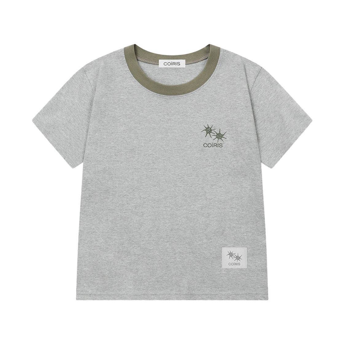 C-P00000DS Coiris Rora Small Logo Half T Gray