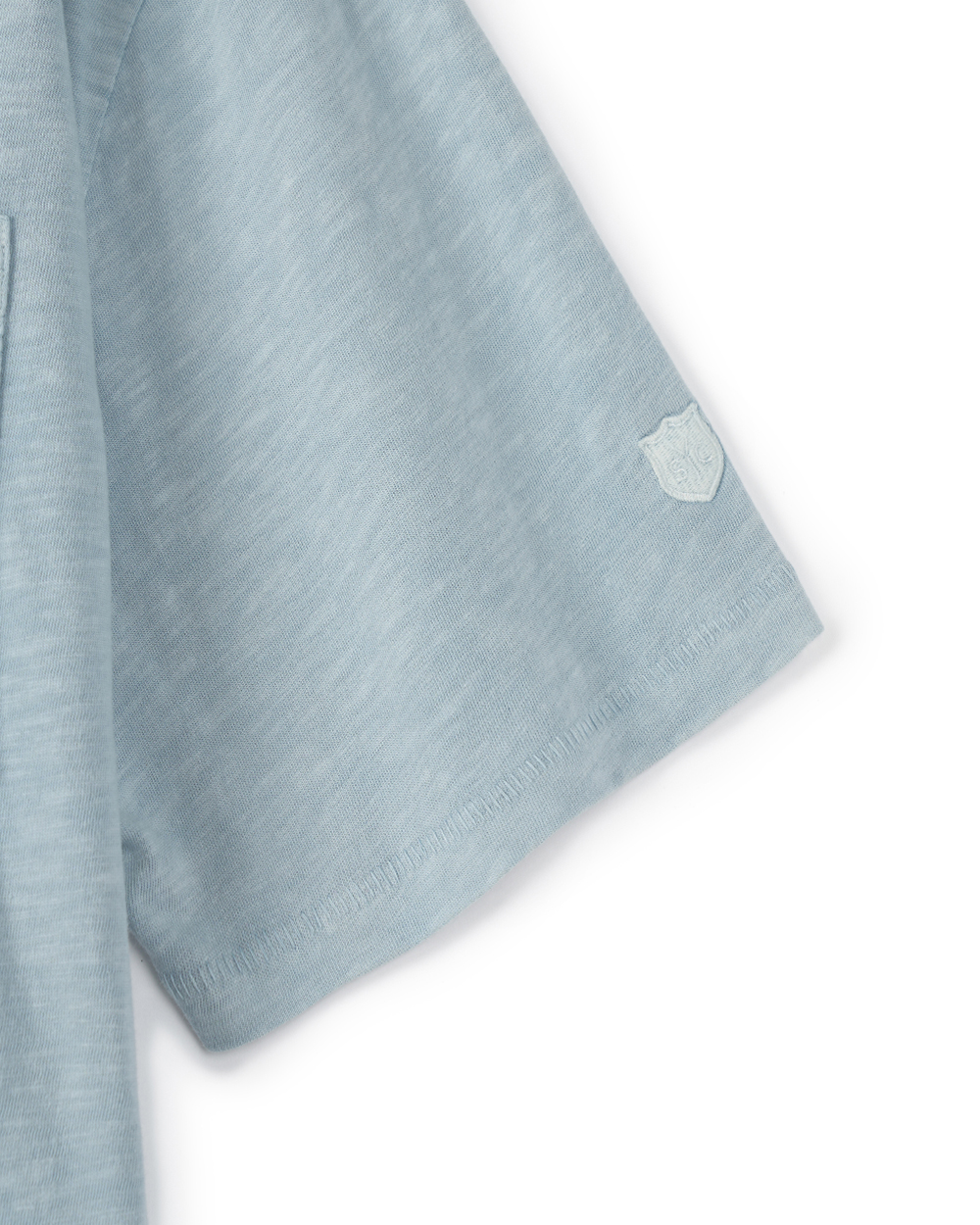 (M) 선데이세레머니 내추럴 다이드 베이직 슬럽 티 - 애쉬 인디고((M) SUNDAY CEREMONY Natural Dyed Basic Slub Tee - Ash Indigo) - 5