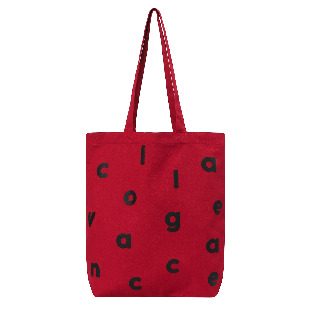[사은품 이벤트] 꼴라주바캉스 로고 알파벳 코튼백 (레드)([사은품 이벤트] COLLAGEVACANCE Logo Alphabet Cotton Bag (Red))