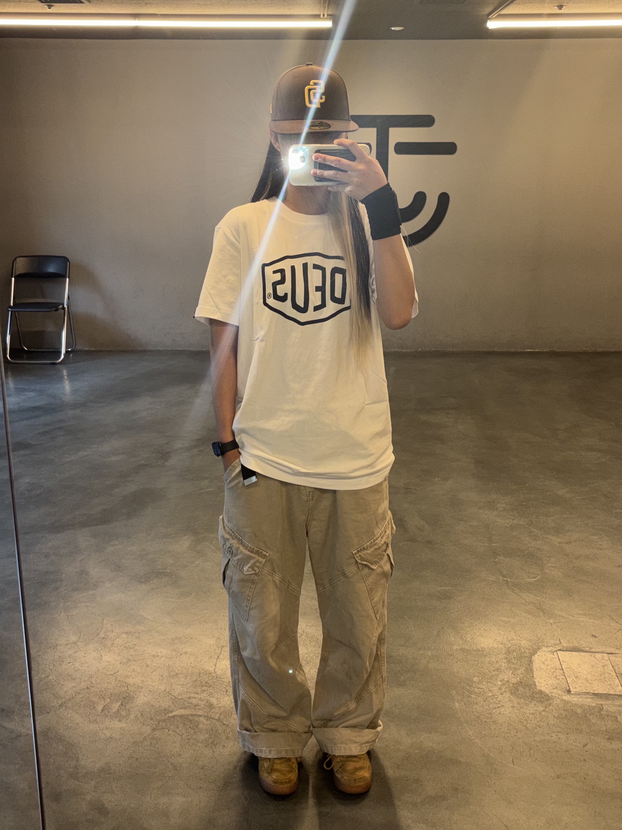 Deus Ex Machina Shield T-Shirt White 착용 스타일