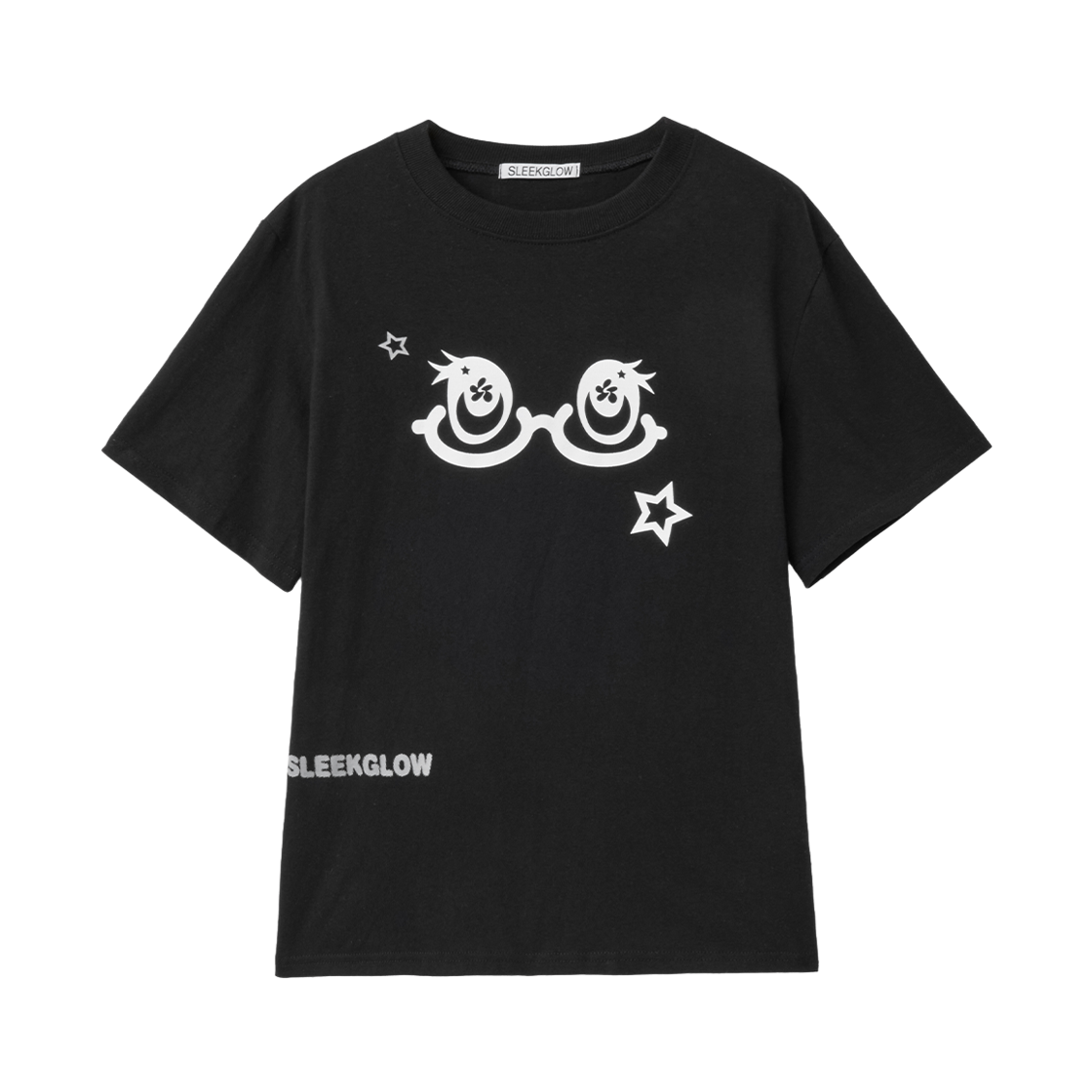 슬릭글로우 팝 아이즈 티셔츠 화이트(SLEEKGLOW Pop Eyes T-shirt White)