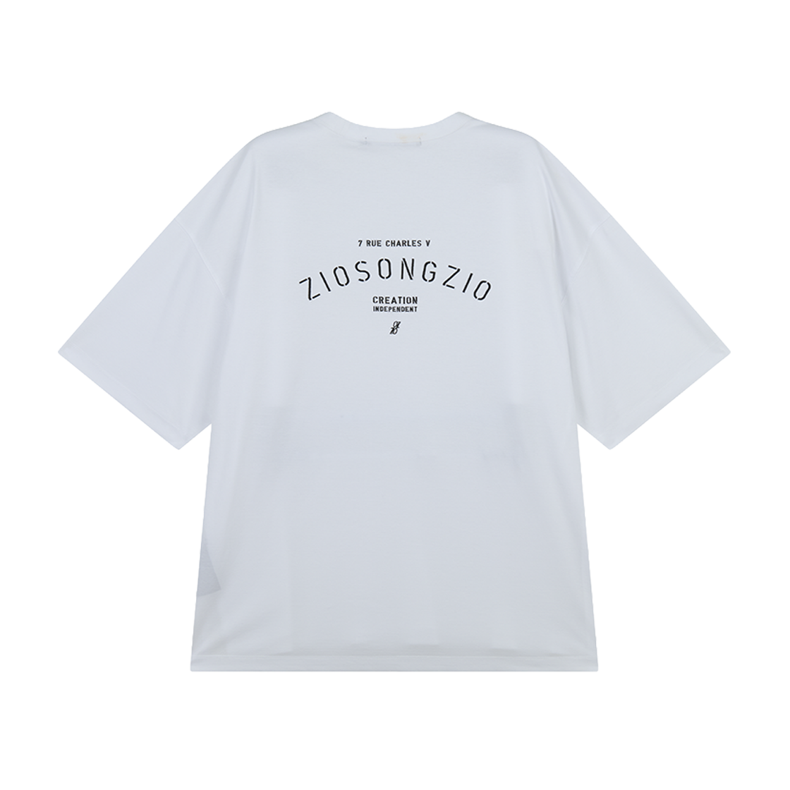 지오송지오 시그니처 슬로건 티셔츠 화이트 ZI3TS305WH(ZIOSONGZIO Signature Slogan T Shirt White) - 2