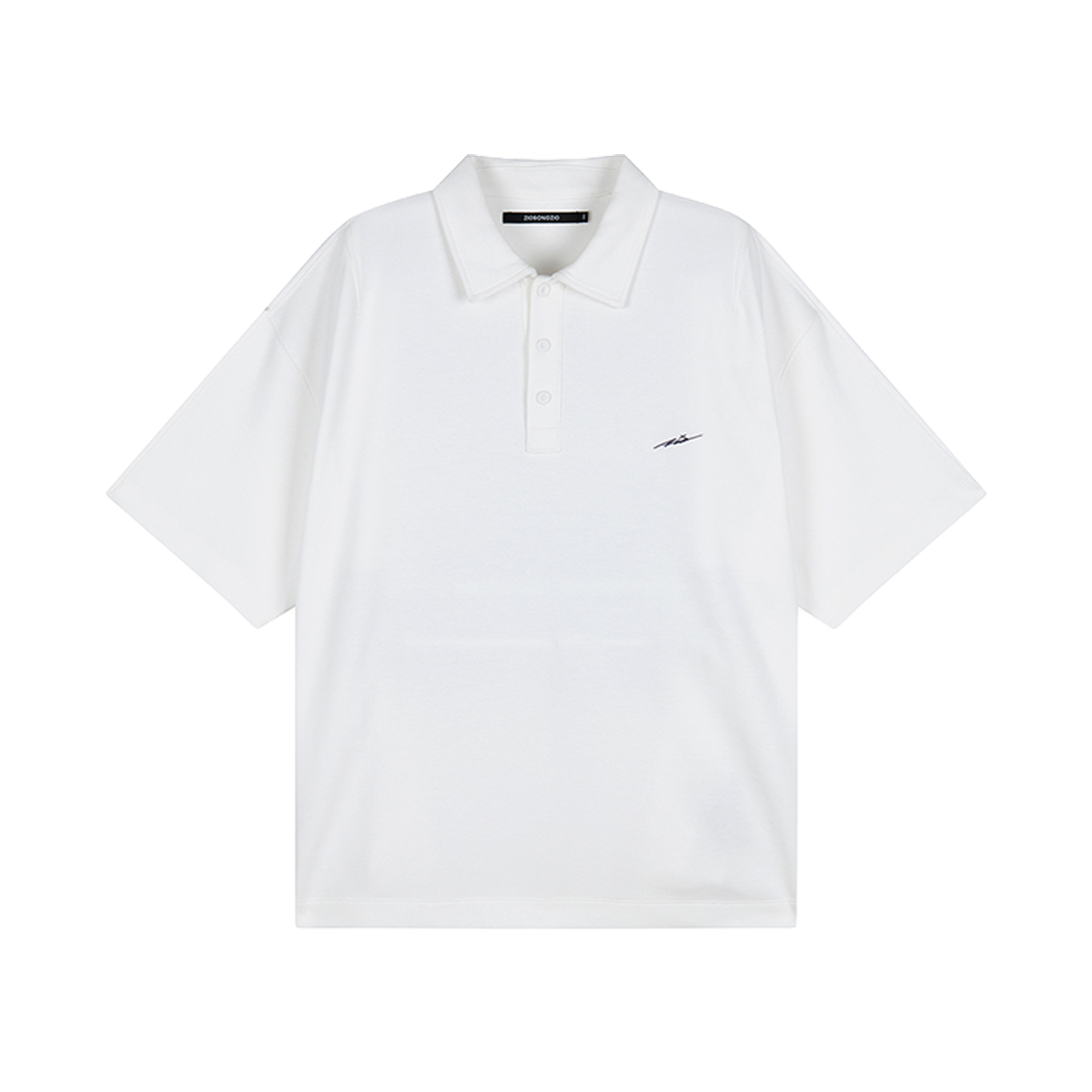 지오송지오 아나톨 아트워크 카라 티셔츠 화이트 ZI3TS376WH(ZIOSONGZIO Anatole Artwork Collared T-Shirt White) - 2