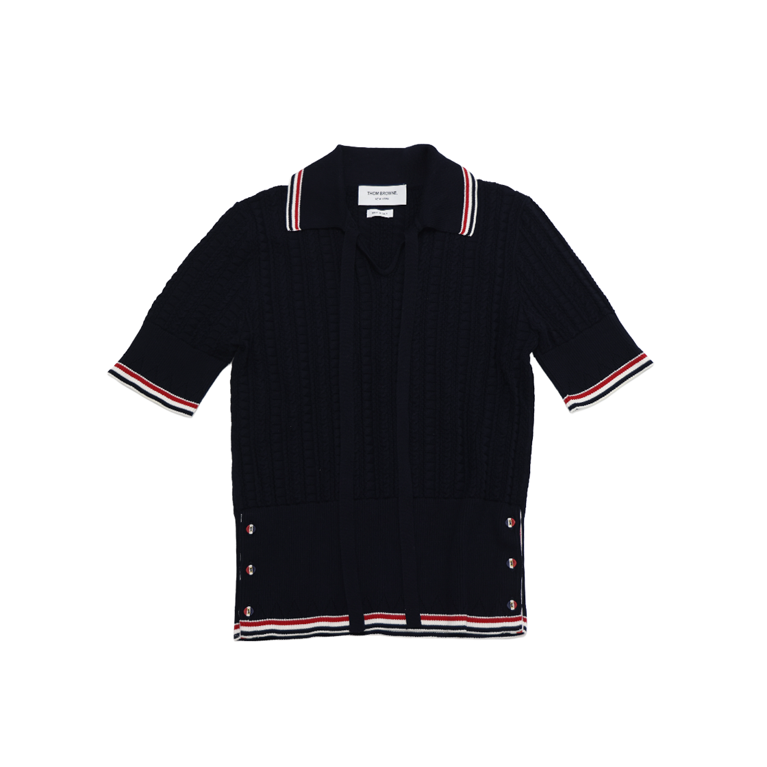 톰브라운 FKP067A 반팔 니트 네이비(Thom Browne FKP067A Short Sleeve Knit Navy) - 1