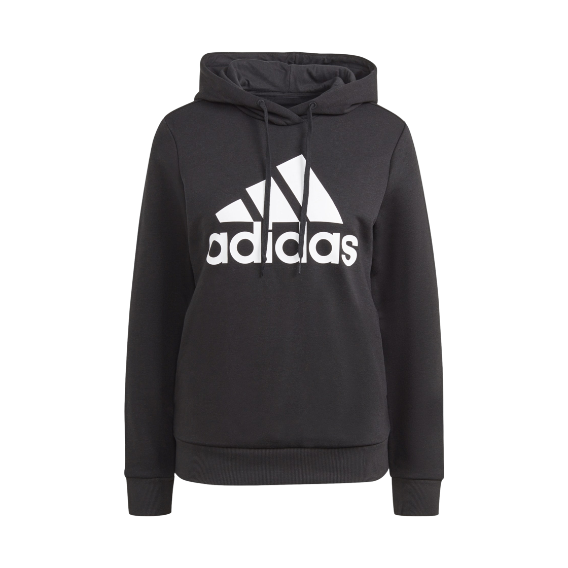 GL0653 (W) Adidas Essentials Logo Fleece Hoodie Black White - KR Sizing