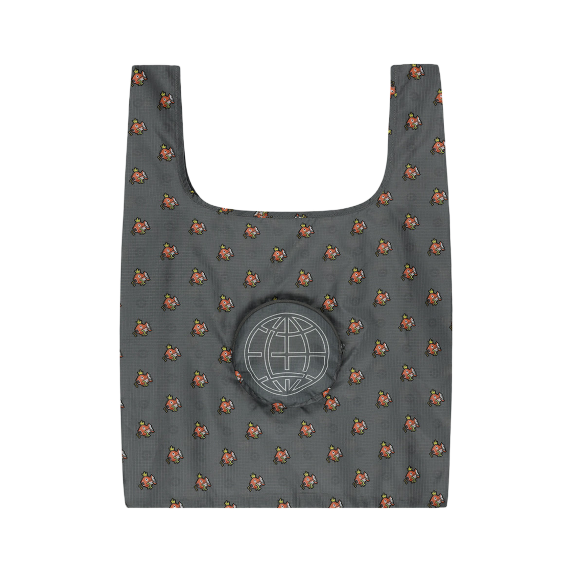 엘엠씨 x 포켓몬 픽셀 아트 몬스터 볼 패커블 백 차콜(LMC x Pokemon Pixel Art Monster Ball Packable Bag Charcoal)