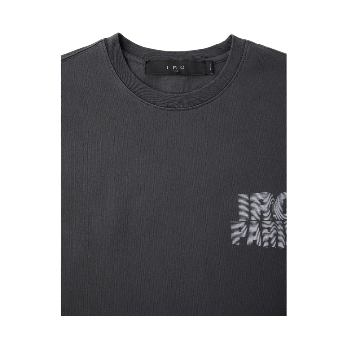 이로 레터링 그래픽 반팔 티셔츠 다크 그레이(Iro Lettering Graphic Short-Sleeve T-Shirt Dark Gray) - 4