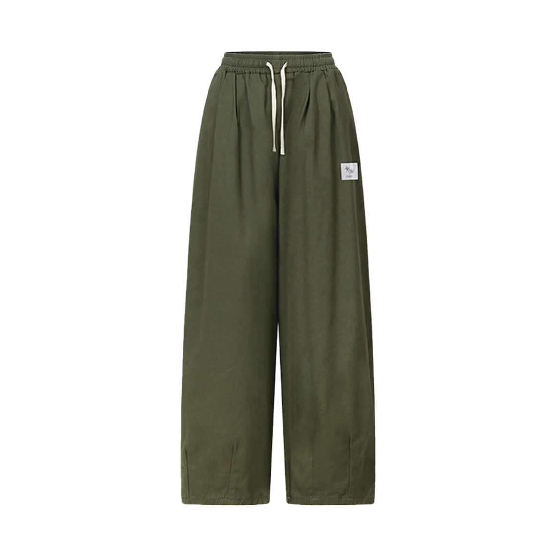 C-P00000BA Coiris Corvin Pintuck Wide Banding Pants Khaki