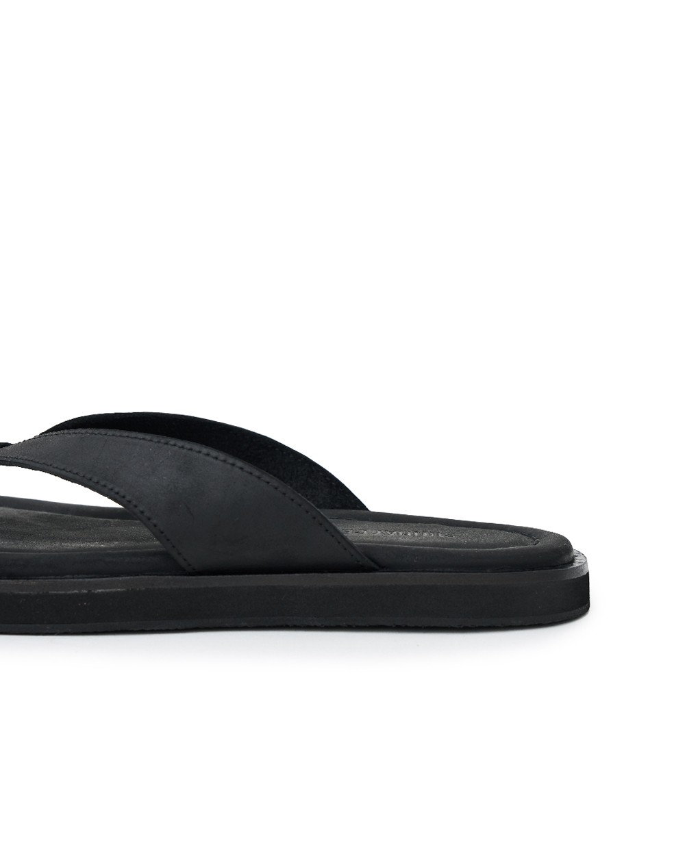 선데이세레머니 빈티지 레더 플립 플랍 - 블랙(SUNDAY CEREMONY Vintage Leather Flip Flops - Black) - 6