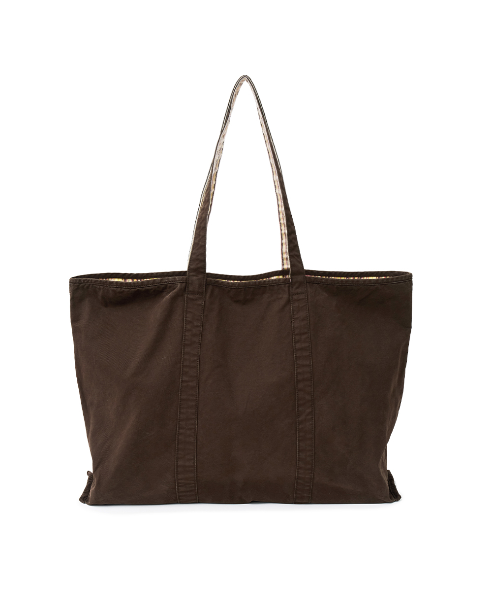 [예약 배송] 선데이세레머니 빈티지 스트라이프 리버시블 토트백 - 브라운([예약 배송] SUNDAY CEREMONY Vintage Stripe Reversible Tote Bag - Brown) - 2