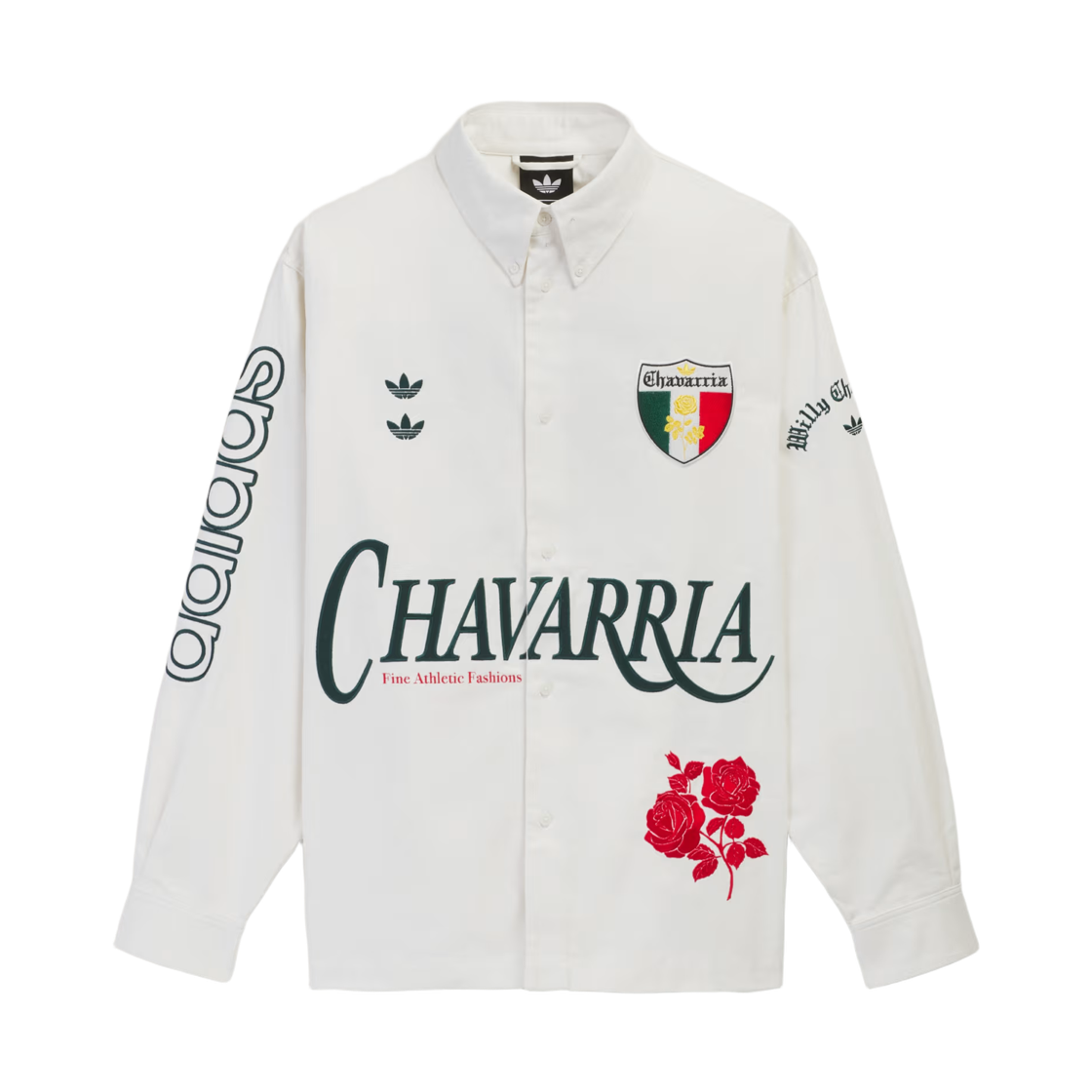 KV1980 Adidas x Willy Chavarria Button Up Shirt Off White - US Sizing