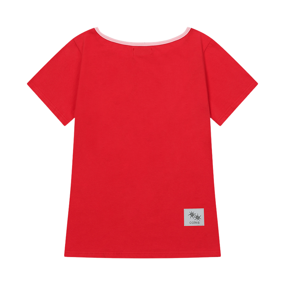 코이리스 로라 스몰 로고 원 숄더 반팔 티 레드(Coiris Rora Small Logo One-Shoulder Half T Red) - 2