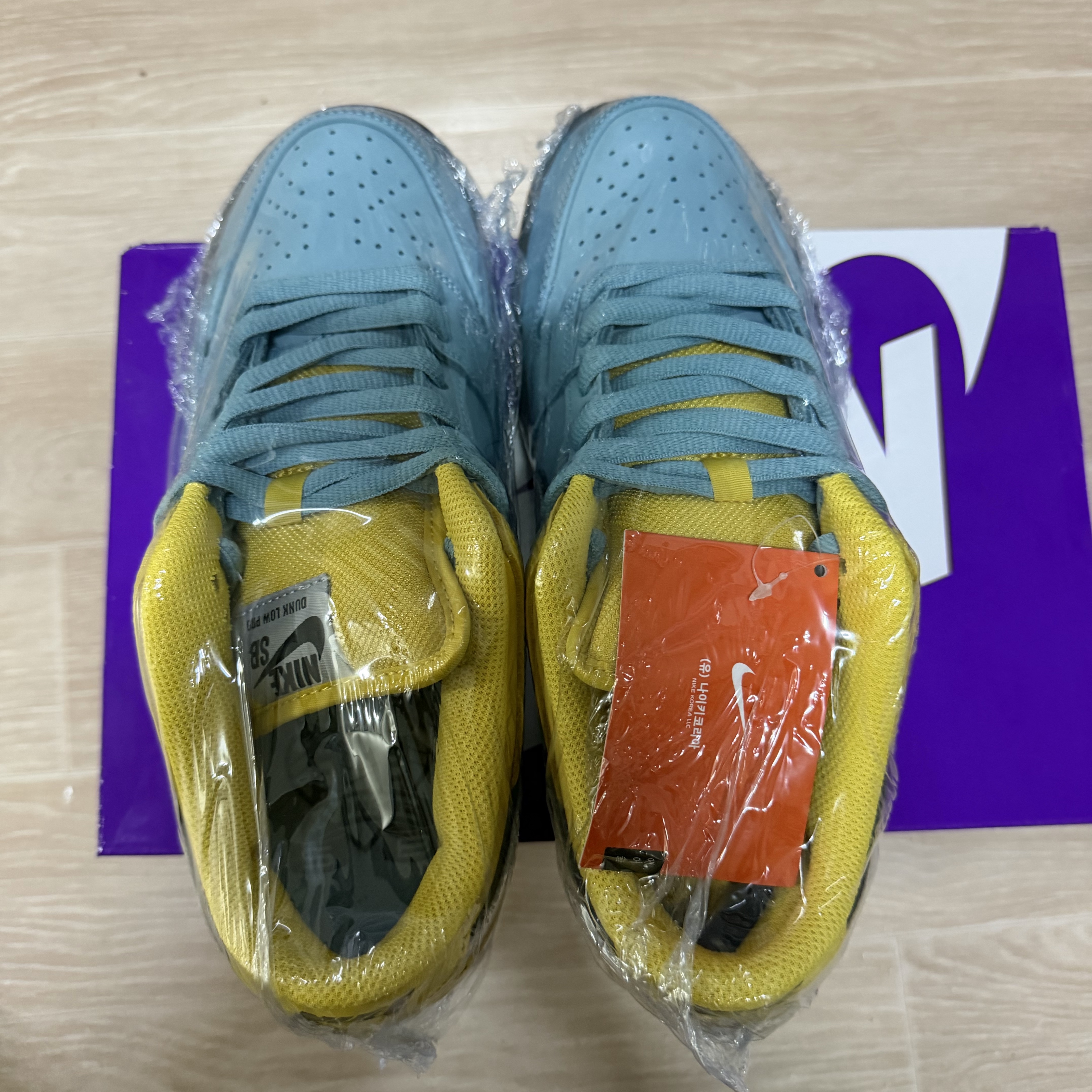 Nike SB Dunk Low Lightening and Denim Turquoise 착용 스타일 - 3
