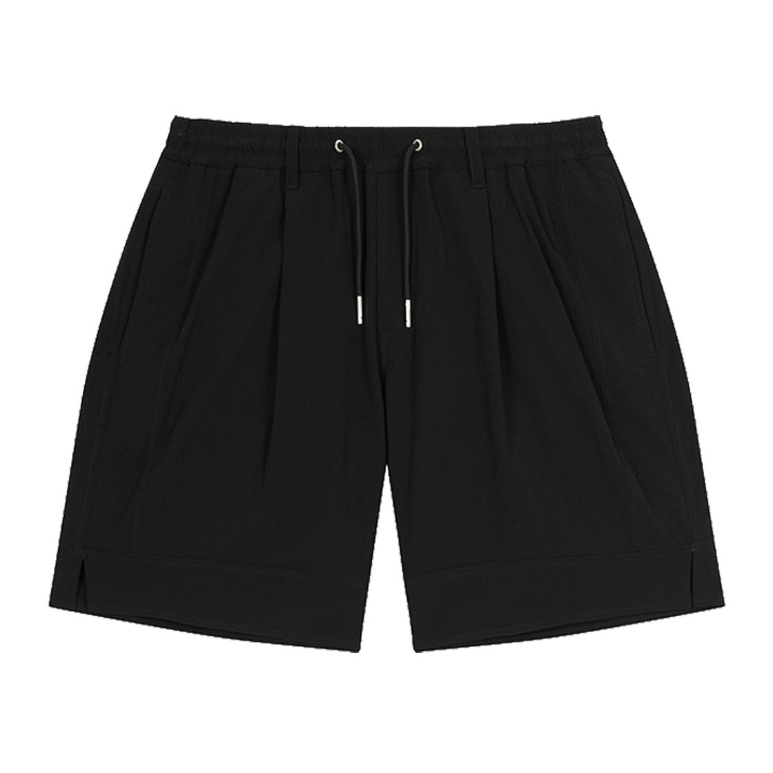 ZI3PT351BK ZIOSONGZIO Slit One Tuck Shorts Black