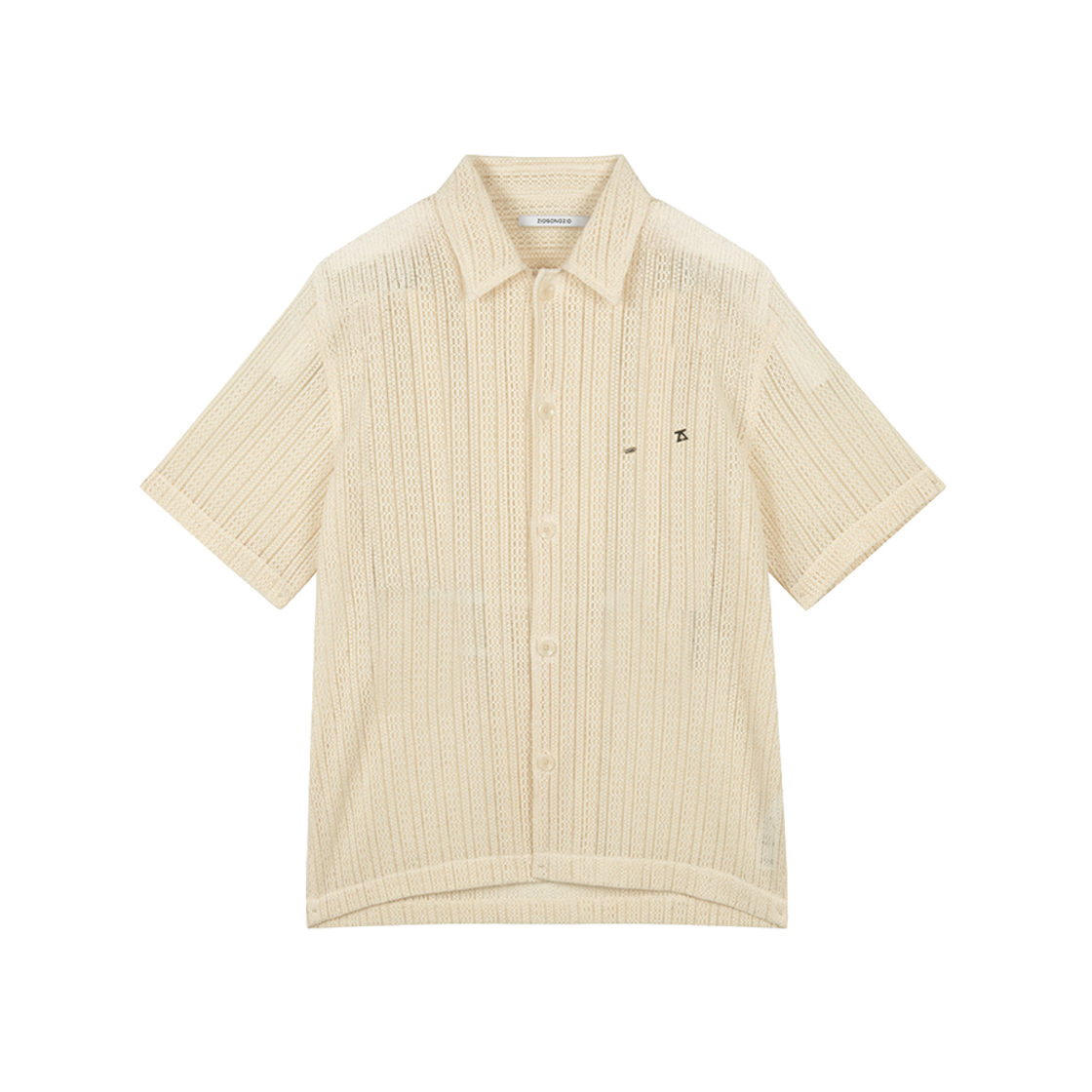 ZI3SH312CR ZIOSONGZIO Crochet Half Shirt Cream