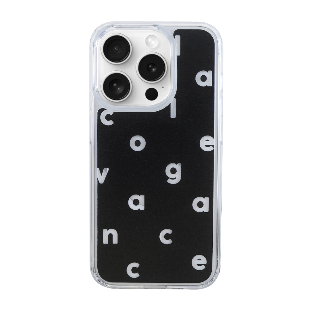 꼴라주바캉스 로고 알파벳 맥세이프 케이스 블랙(COLLAGEVACANCE Logo Alphabet MagSafe Case Black)