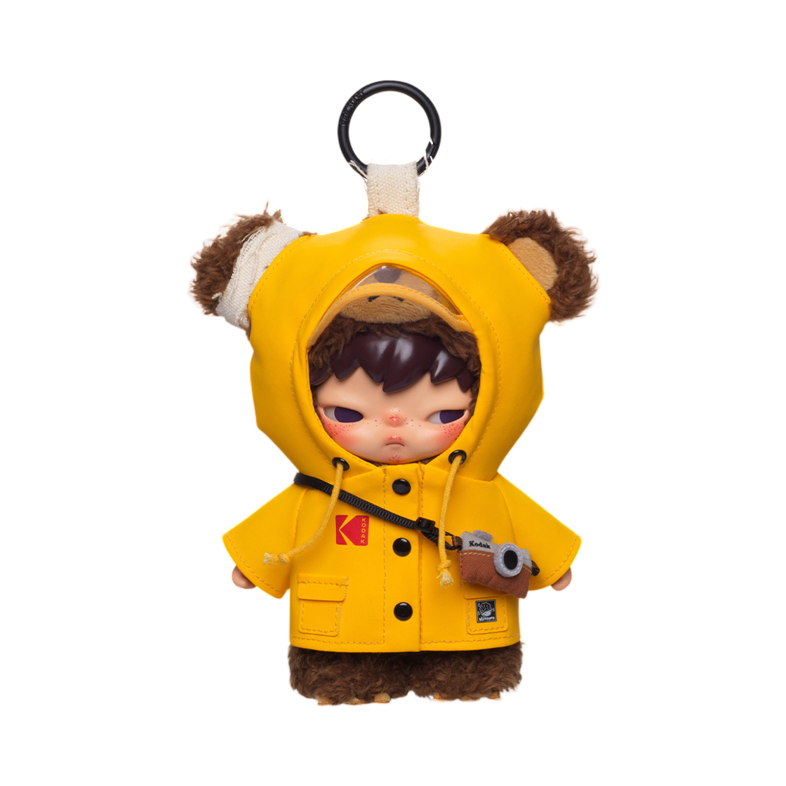 팝마트 히로노 x 코닥 레인코트 곰인형 키링