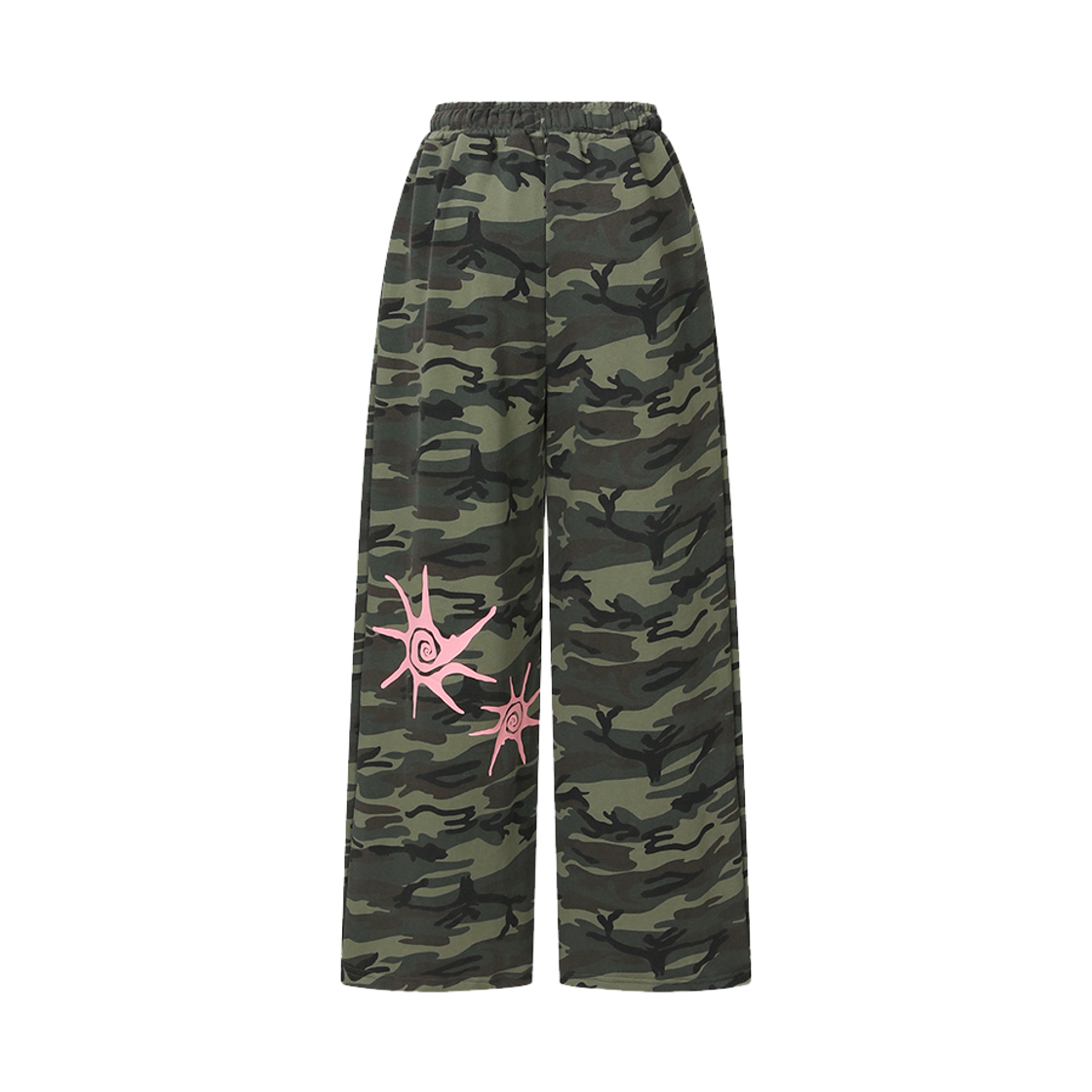 그라임 셋업 카모 와이드 밴딩 팬츠 남녀공용 카모 카키(Coiris Grime Set-Up Camo Wide Banding Pants Unisex Camo khaki) - 2