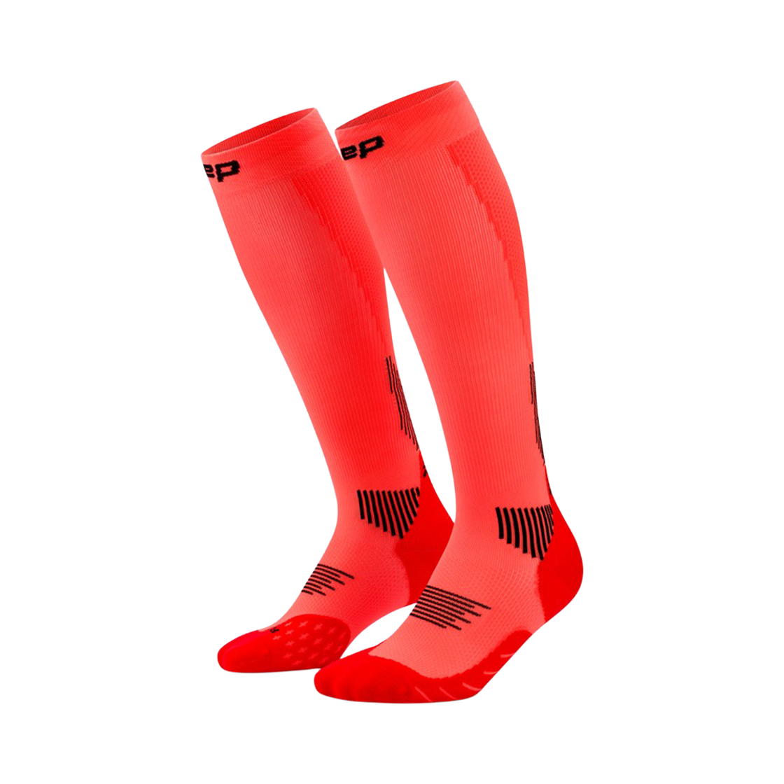 CEP 코어 런 삭스 V5 네온코랄 남성용(CEP Core Run Socks Tall V5 Neon Coral Men's)