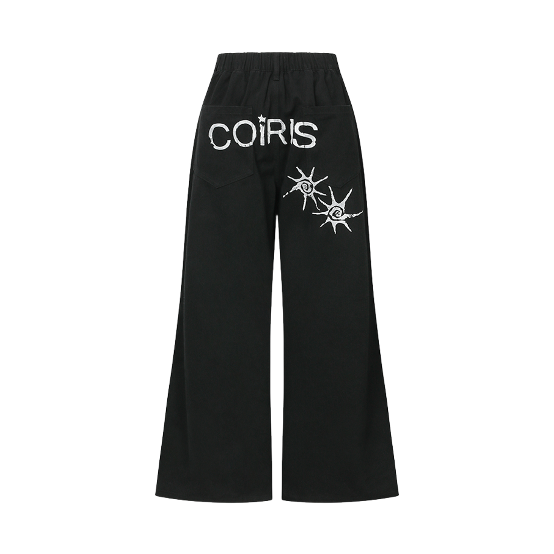 코이리스 드렌 백 더티 로고 파라슈트 코튼 팬츠 남녀공용 블랙(Coiris Dren Back Dirty Logo Parachute Cotton Pants Unisex Black) - 2