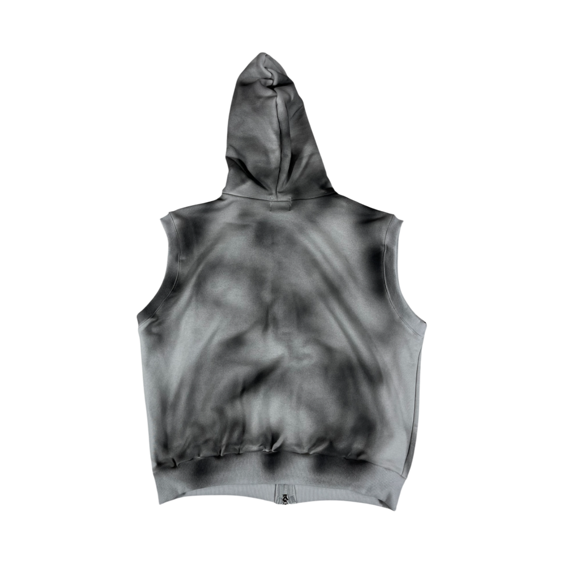 스케이터락 스페이드 페인팅 스웨트 후드 집업 베스트 그레이(SK8ERROCK Spade Painting Sweat Hood Zip-up Vest Gray) - 2