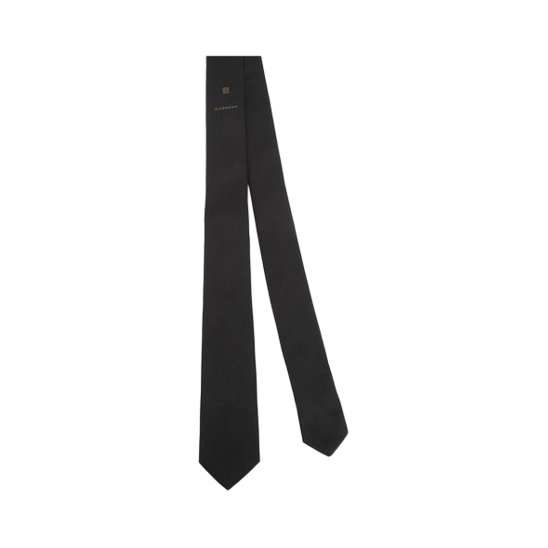 지방시 4G 자카드 실크 슬림 타이 블랙(Givenchy 4G Jacquard Silk Slim Tie Black)