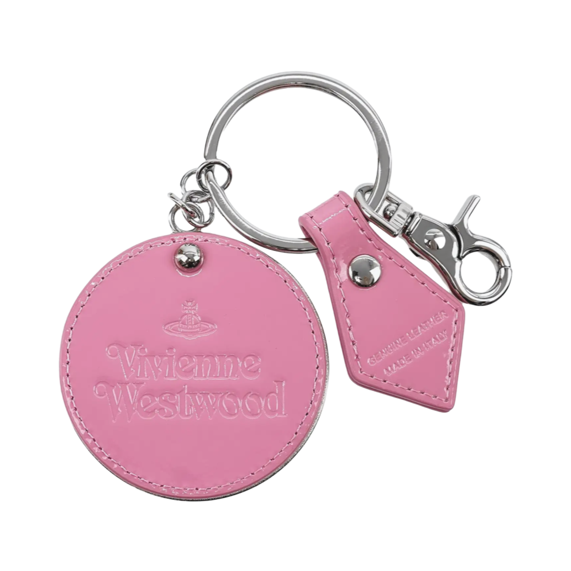 비비안 웨스트우드 샤이니 페이턴트 미러 키링 핑크(Vivienne Westwood Shiny Patent Mirror Keyring Pink) - 2