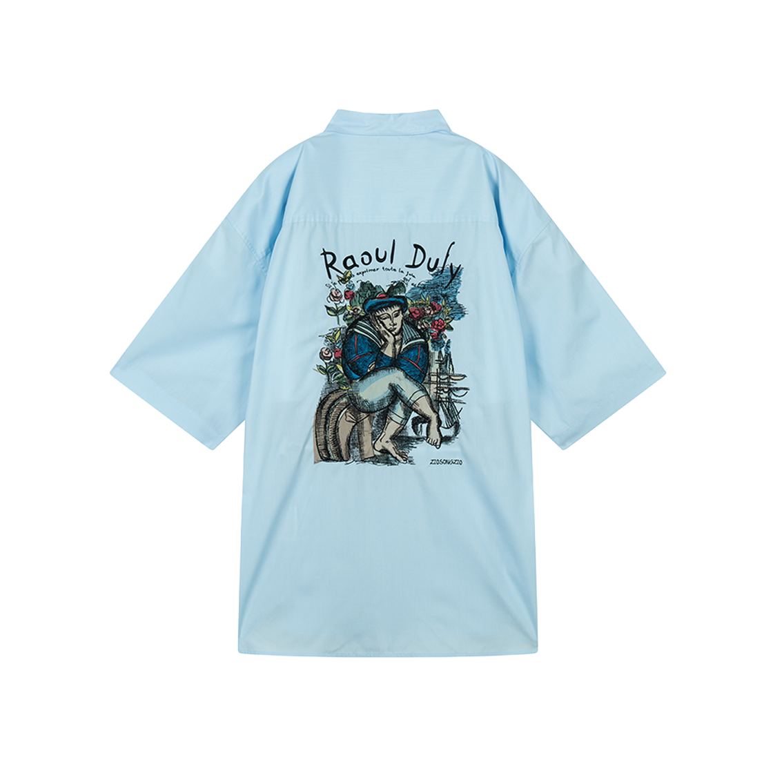 BI3SH318SB ZIOSONGZIO COLLECTION Spleen Half Shirt Sky Blue