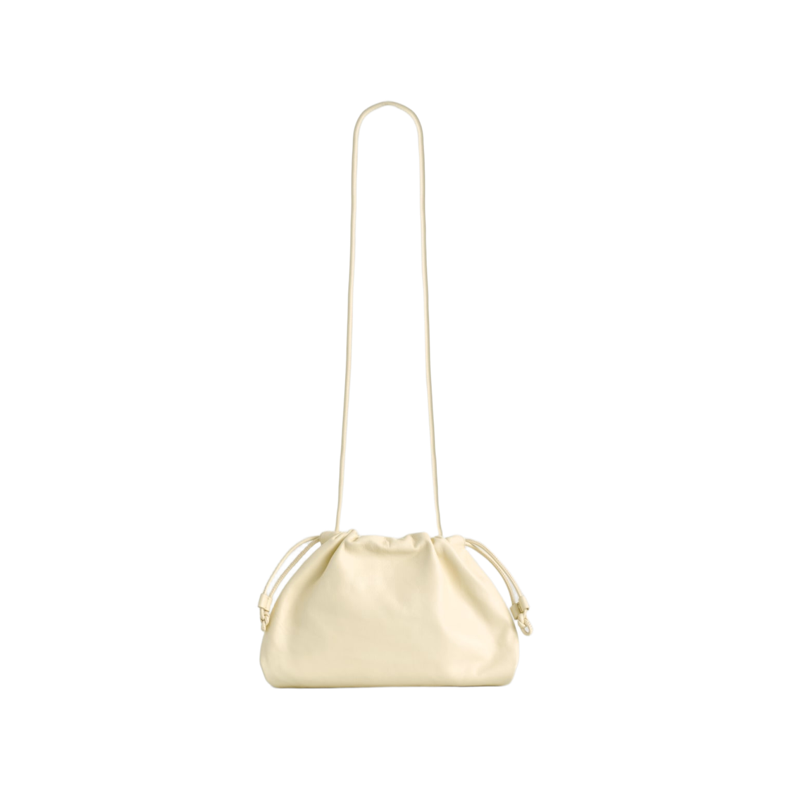 1214224031 COS Mini Leather Cavatelli Clutch Bag Butter Yellow