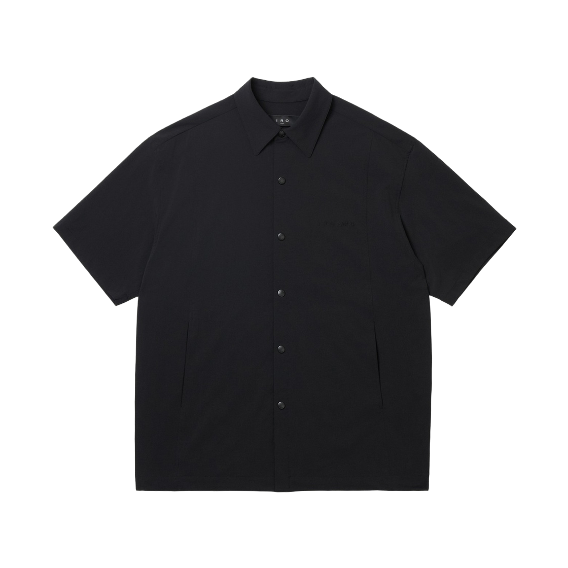 이로 온델 나일론 반팔 셔츠 블랙(Iro Ondel Nylon Short-Sleeve Shirt Black)